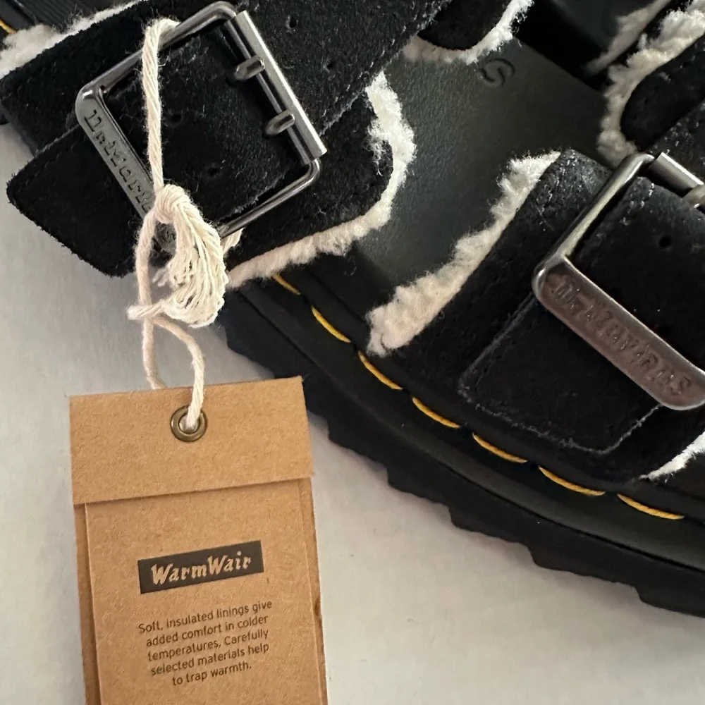Dr Martens Myles Platform Sandals with Sherpa Lining Mens 14 EU 48